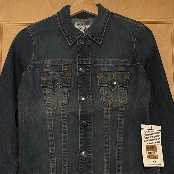 Brand New TRUE RELIGION Trucker Denim Jacket - Picture 4 of 9